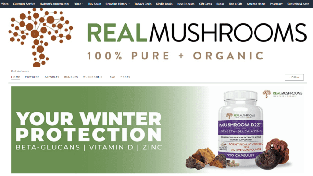 Amazon Stores Real Mushrooms